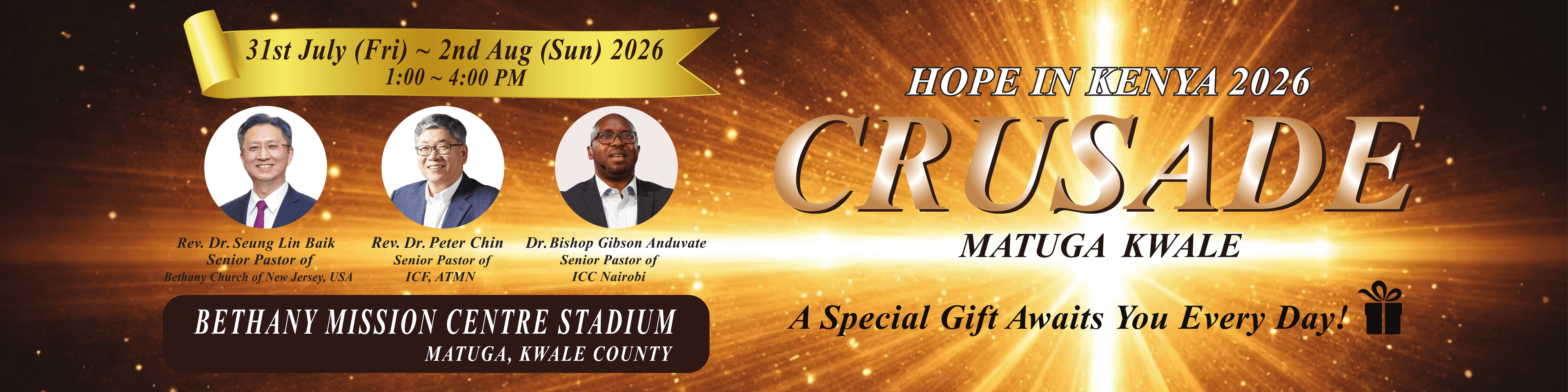 Hope in Kenya 2026 Crusade Banner
